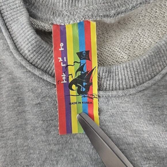 Jin-Ho Men's Korean Neighbors Grey Graphic Crew Sweatshirt Med Streetwear - Picture 6 of 9